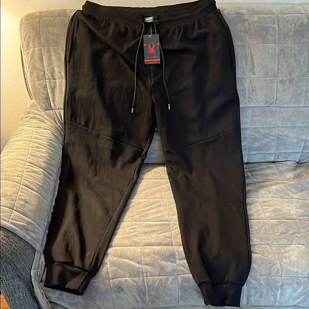 Spyder Black Jogger Sweatpants with Elastic Waistband - Picture 2 of 10